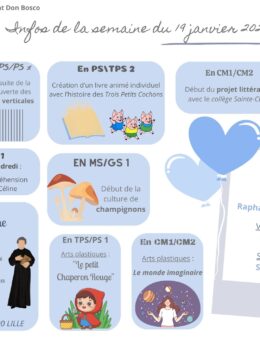 Infos de la semaine du 19 janvier 2026